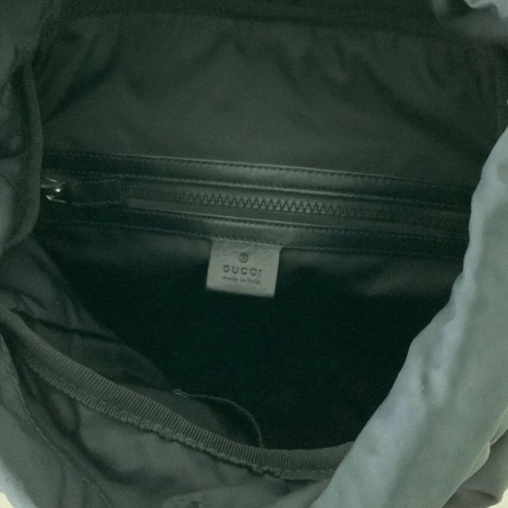 GUCCI L'Aveugle Par Amour Embroidered Canvas Backpack Black AUTHENTIC + Dustbag - Picture 9 of 16